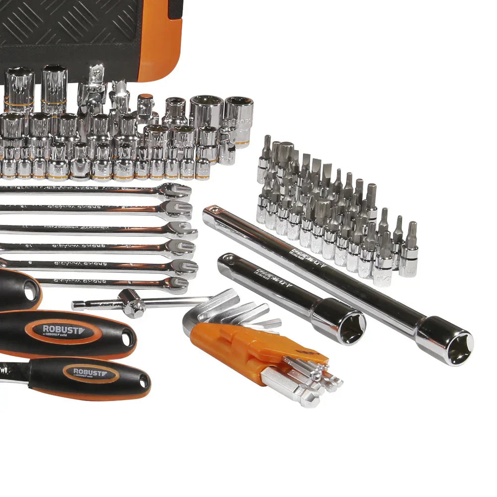 Meister-Werkstattwerkzeugset mit Kombinationsschlüsseln und Trinquete – 178-teilig