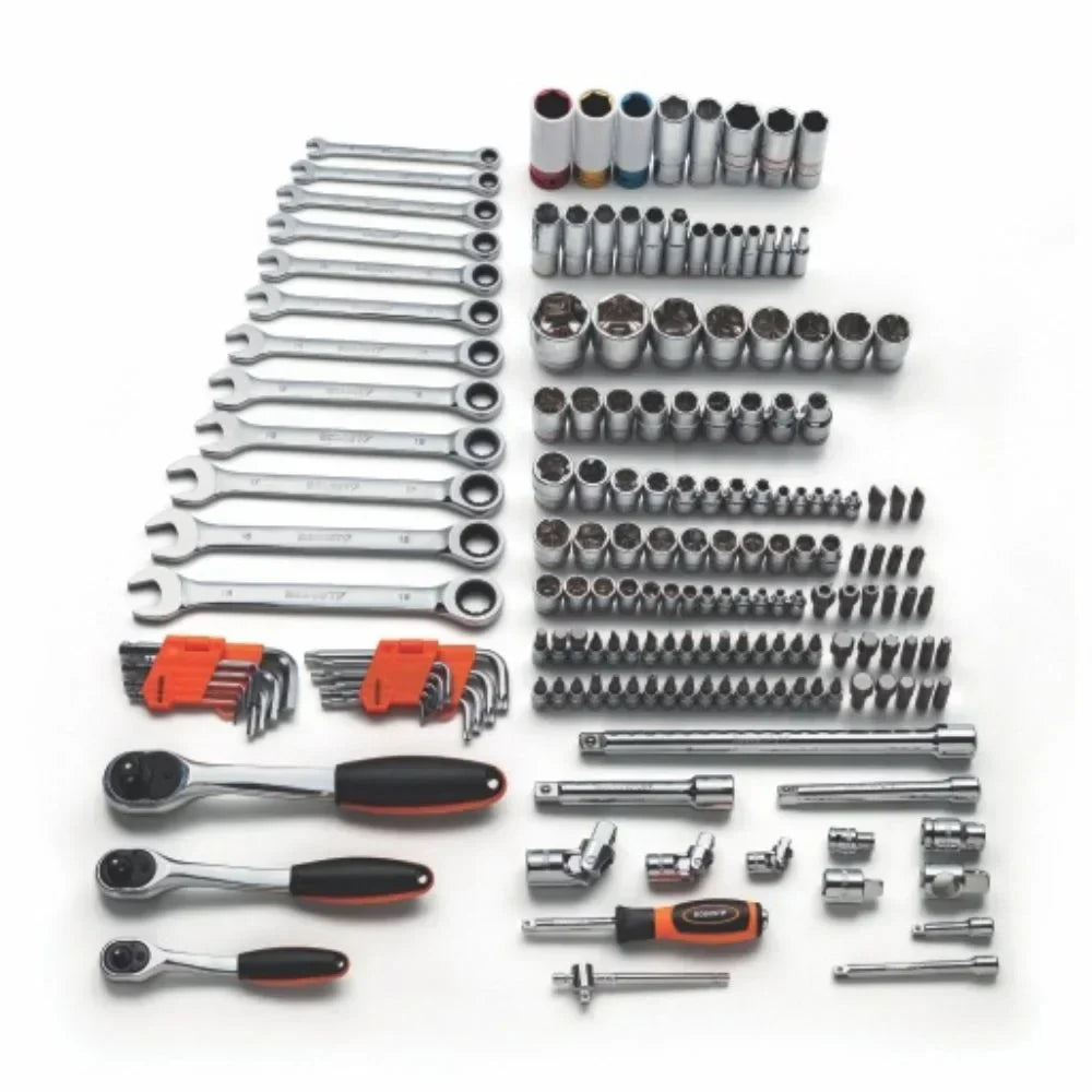 Meister-Werkstattwerkzeugset mit Kombinationsschlüsseln und Trinquete – 178-teilig