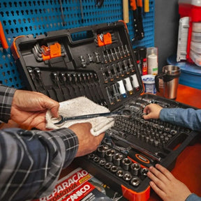 Meister-Werkstattwerkzeugset mit Kombinationsschlüsseln und Trinquete – 178-teilig