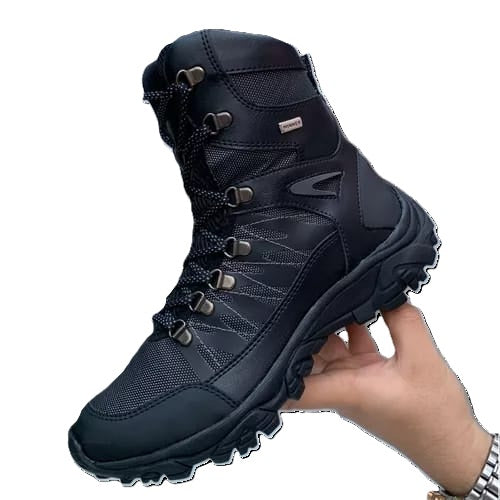 Schwarzer taktischer Outdoor-Stiefel – Widerstandsfähigkeit und Komfort bei jedem Schritt 🥾