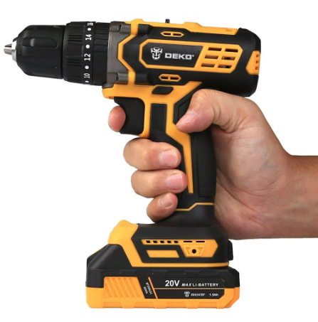 Schlagschrauber 3/8" 20V mit 2 1,5Ah Lithium-Ionen-Akkus, Ladegerät und Koffer mit Zubehör