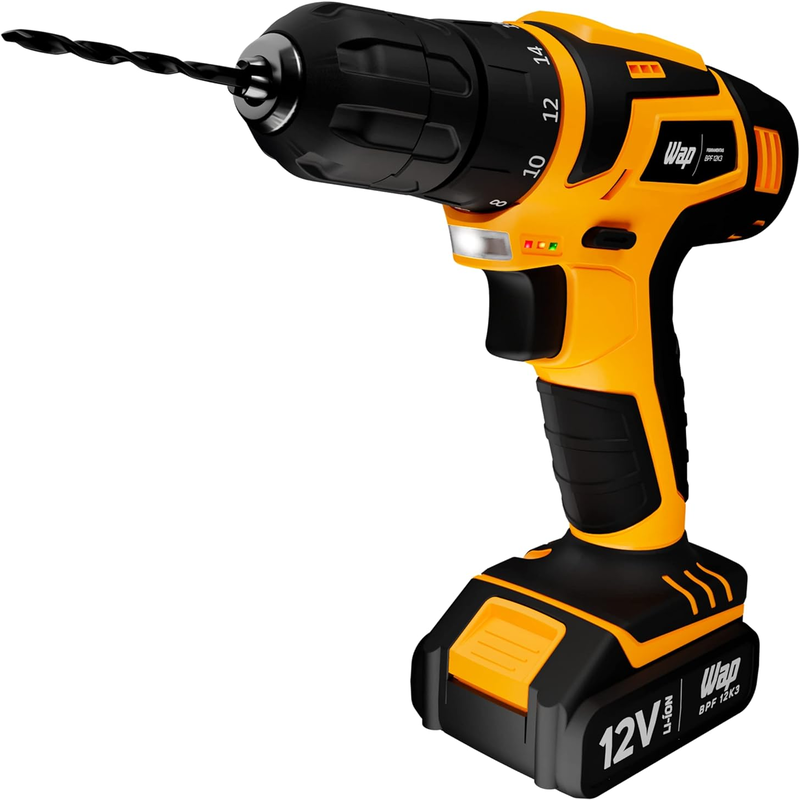 Wap Electric Atornillador Taladro Kit mit Bohrmaschinen + 2 Akkus.