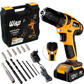 Wap Electric Atornillador Taladro Kit mit Bohrmaschinen + 2 Akkus.
